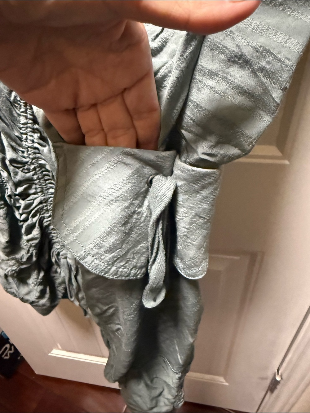 We The Free Scorpio Shirred Cargo Pants - Dusty Blue - Picture 10 of 12